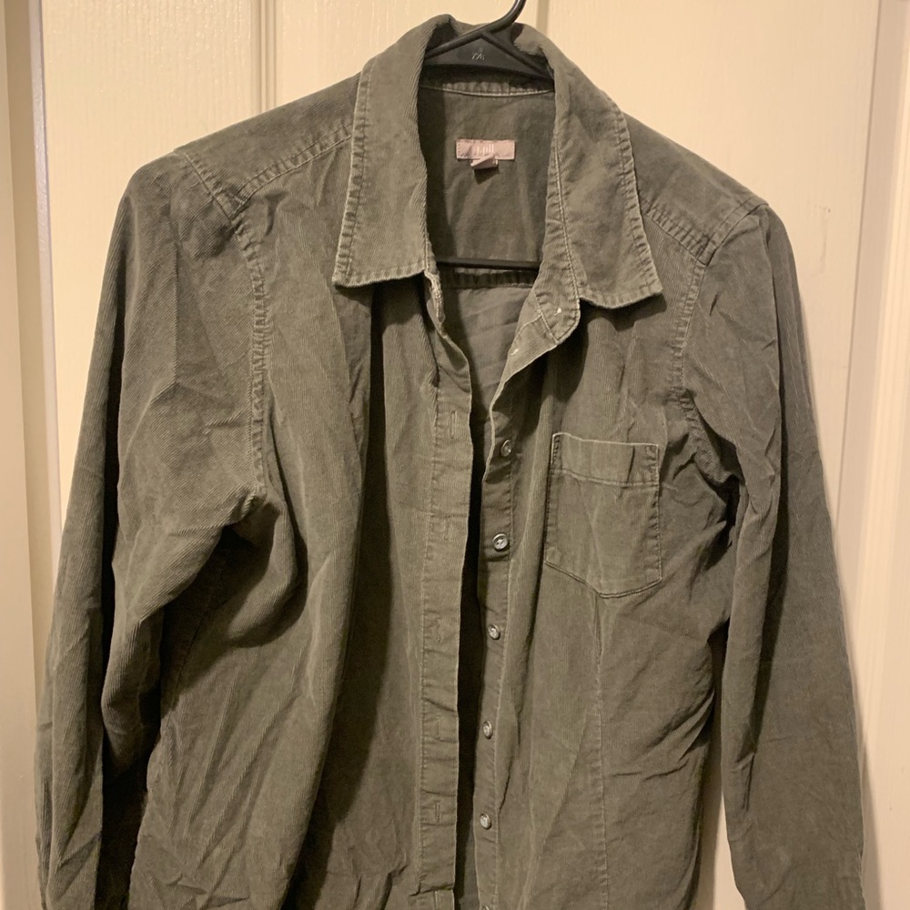 Dark green Corduroy button up